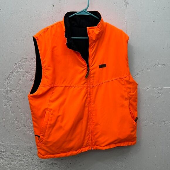 Woolrich Outdoor Reversible Hunter Orange/Black Hunting Shooting Safety Vest - Picture 3 of 7